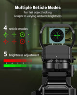 CVLIFE WolfCloak Motion Awake Green & Red Dot Sight, view 3