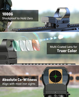 CVLIFE WolfCloak Motion Awake Green & Red Dot Sight, view 4