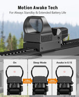 CVLIFE WolfCloak Motion Awake Green & Red Dot Sight, view 5