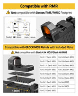 CVLIFE WolfCloak Motion Awake Red Dot Sight for RMR Footprint, view 3