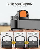 CVLIFE WolfCloak X01 Motion Awake Red Dot Sight, view 3