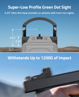 CVLIFE WolfCloak X03 Motion Awake Green Dot Sight for RMR, view 4