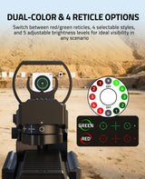 CVLIFE WolfCovert 1X22X33 Red Green Dot Sight and 3X Magnifier Combo, view 3