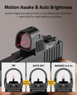 CVLIFE WolfCovert Auto-Brightness 7-Reticle Red Dot Sight, view 4