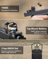 CVLIFE WolfCovert Motion Awake 6 MOA Pistol Red/Green Dot Sight for RMR, view 5