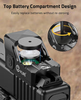 CVLIFE WolfCovert Motion Awake Pistol Red Green Dot Sight, view 6