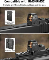 CVLIFE WolfCovert 2MOA Red Dot Compatible with RMS/RMSC, view 3