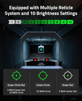 CVLIFE WolfCovert Red/Green Dot Compatible with RMS/RMSC, view 6