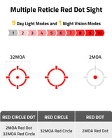 CVLIFE WolfCovert X M01 Multiple Reticle Red Dot Sight, view 4