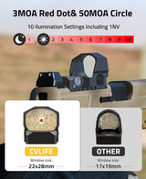 CVLIFE WolfCovert X S01 Multiple Reticle Red Dot, view 5