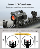 CVLIFE WolfProwl 1X25mm Auto-Brightness Red Dot Sight, view 5