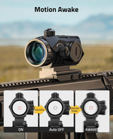 CVLIFE WolfProwl 3X Prism Scope Motion Awake Compact, view 3