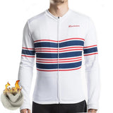 Cycle Peak Elite White Thermal Fleece Jersey, view 2