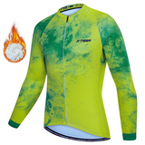 Cycle Peak Mist Thermal Fleece Jersey, view 6