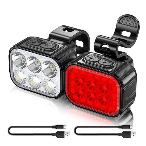 Cycle Peak Q6 LED Bicycle Front Rear Lights