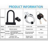 Cycle Peak WEST BIKING Safe Anti-Theft Bicycle U-Lock, view 4