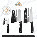 DFACKTO 4-Piece Kitchen Knife Set with Vegetable Peeler without Block, view 5