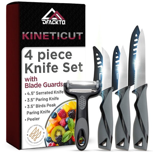 DFACKTO 4-Piece Paring Knife Set with Kitchen Peeler