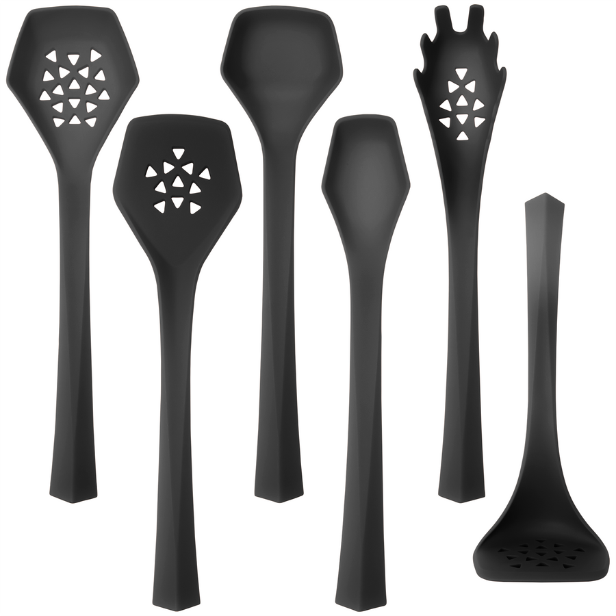 DFACKTO 6 Piece Heavy Duty Kitchen Utensil Set // Black