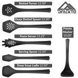 DFACKTO 6 Piece Heavy Duty Kitchen Utensil Set // Black, view 4