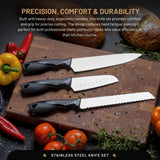DFACKTO 6-Piece Kitchen Knife Set with Scissors, view 2