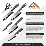 DFACKTO 6-Piece Kitchen Knife Set with Scissors, view 3