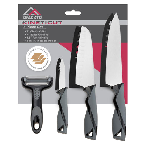 DFACKTO 7-Piece Kitchen Knife Set with Vegetable Peeler without Block