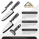 DFACKTO 7-Piece Kitchen Knife Set with Vegetable Peeler without Block, view 2