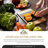 DFACKTO 7-Piece Kitchen Knife Set with Vegetable Peeler without Block, view 5