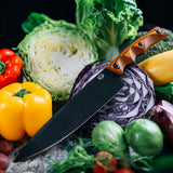 DFACKTO 8" Chef Knife // Orange Handle, view 2