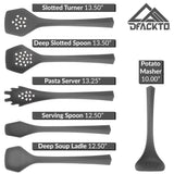 DFACKTO 6 Piece Heavy Duty Kitchen Utensil Set // Gray, view 3
