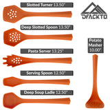 DFACKTO 6 Piece Heavy Duty Kitchen Utensil Set // Orange, view 3