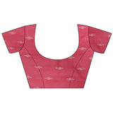 Dista Elora Baby Pink Handloom slub Embroidered Designer Saree for Women, view 5