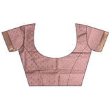 Dista Elora Baby Pink Lichi Silk Flower Zari Weaving Banarasi Saree, view 5