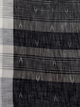 Dista Elora Black Soft Linen Butti Printed Bhagalpuri Office & Workplace Attire Saree, view 5