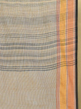 Dista Elora Brown Linen Plain Handloom Everyday Use and Casual Saree, view 2