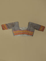 Dista Elora Brown Linen Plain Handloom Everyday Use and Casual Saree, view 6