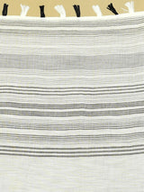 Dista Elora Cream Linen Plain Handloom Everyday Use and Casual Saree, view 6