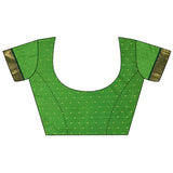 Dista Elora Green Lichi Silk Peacock Ethnic Motifs Zari Woven Paithani Saree, view 5