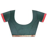 Dista Elora Green & Red Soft Silk Zari Weaving Banarasi Saree, view 4