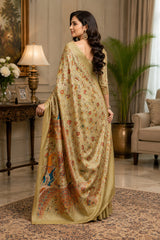 Dista Elora Ivory Chanderi Cotton Kalamkari Printed Ready To Wear Saree, view 4