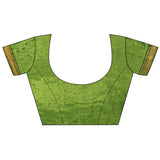 Dista Elora Light Green Soft Silk Ikkat Leheriya Weaving Saree, view 5