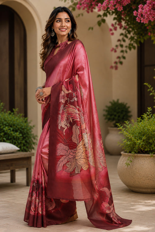Dista Elora Multicolor Chanderi Cotton Checked Printed Ready To Wear Saree