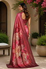 Dista Elora Multicolor Chanderi Cotton Checked Printed Ready To Wear Saree, view 4