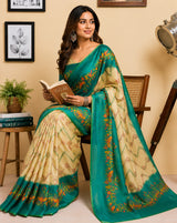 Dista Elora Multicolor Chanderi Cotton Checked Printed Ready To Wear Saree, view 4