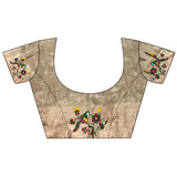 Dista Elora Peach Tissue Parrot & Floral Woven Design Paithani Saree, view 5