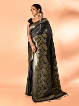 Dista Elora Pure Banarasi Weaving Silk Saree- Grey, view 2
