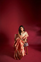 Dista Elora Pure Soft Silk Banarasi Weaving Saree- Multicolor, view 5
