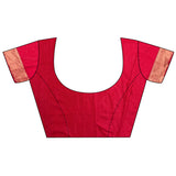 Dista Elora Red Soft Satin Silk Paisley & Floral Banarasi Saree, view 5