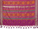 Dista Elora Soft Silk Floral Designed Banarasi Saree- Pink, view 6